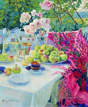 still life 1 Nikolay Bogdanov Belsky flowers impressionism Oil Paintings